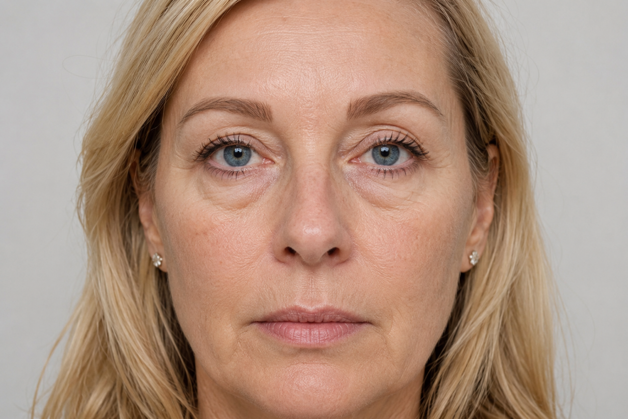 Visage d'une femme, illustration de la chirurgie des paupières